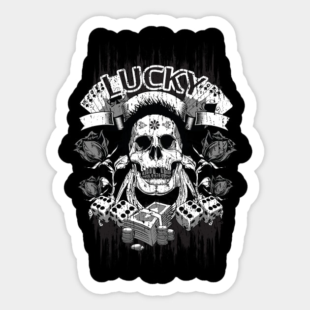 Lucky Skull death scary lucky T-Shirt